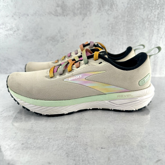 Brooks Revel 6 Women's Shoes 6.5 Beige Running Walking Sneakers Gym Athletic - Picture 1 of 12